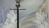 winter lamp post